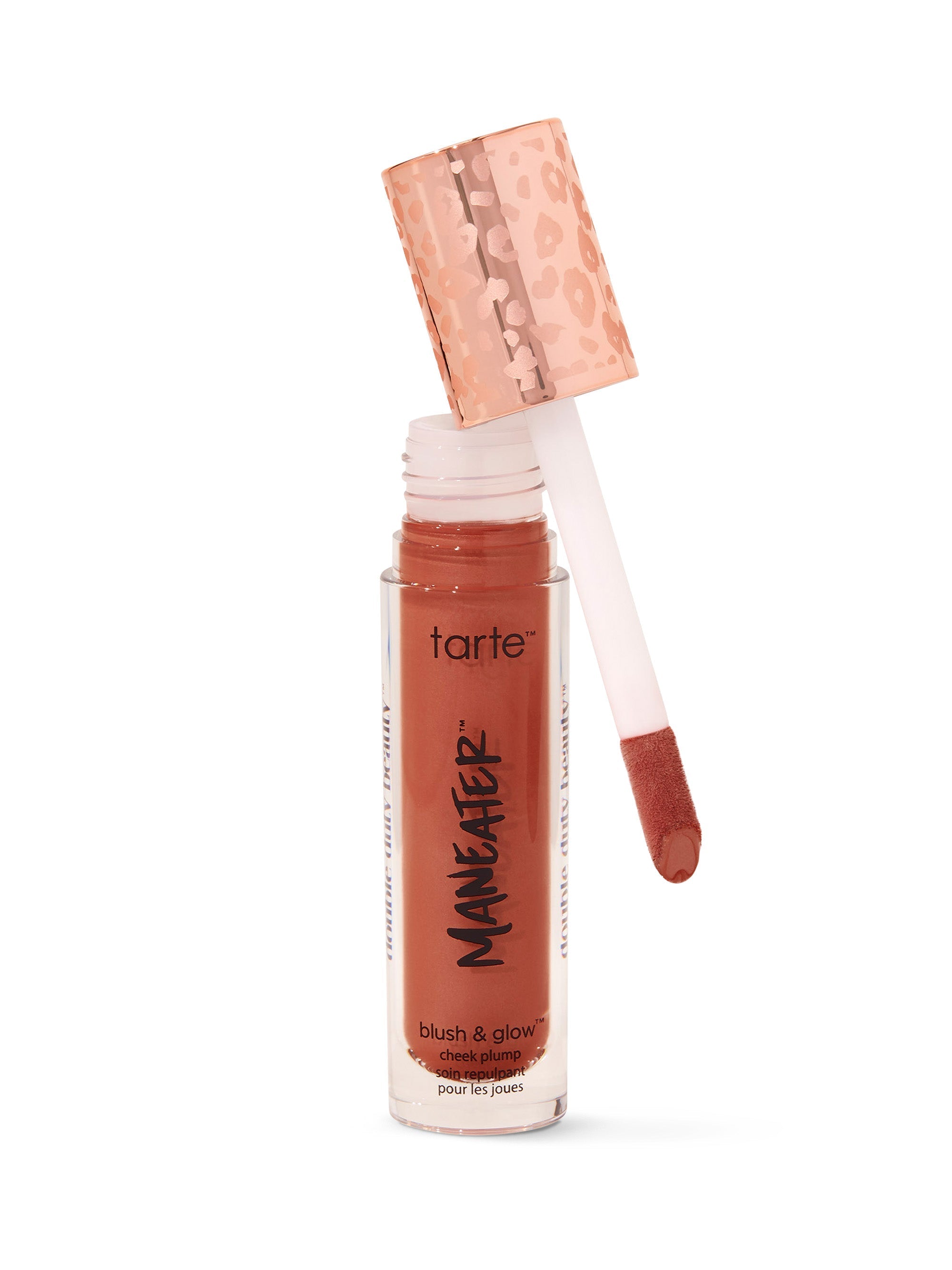 Tarte Maneater blush & glow stick with rose gold cap on white background