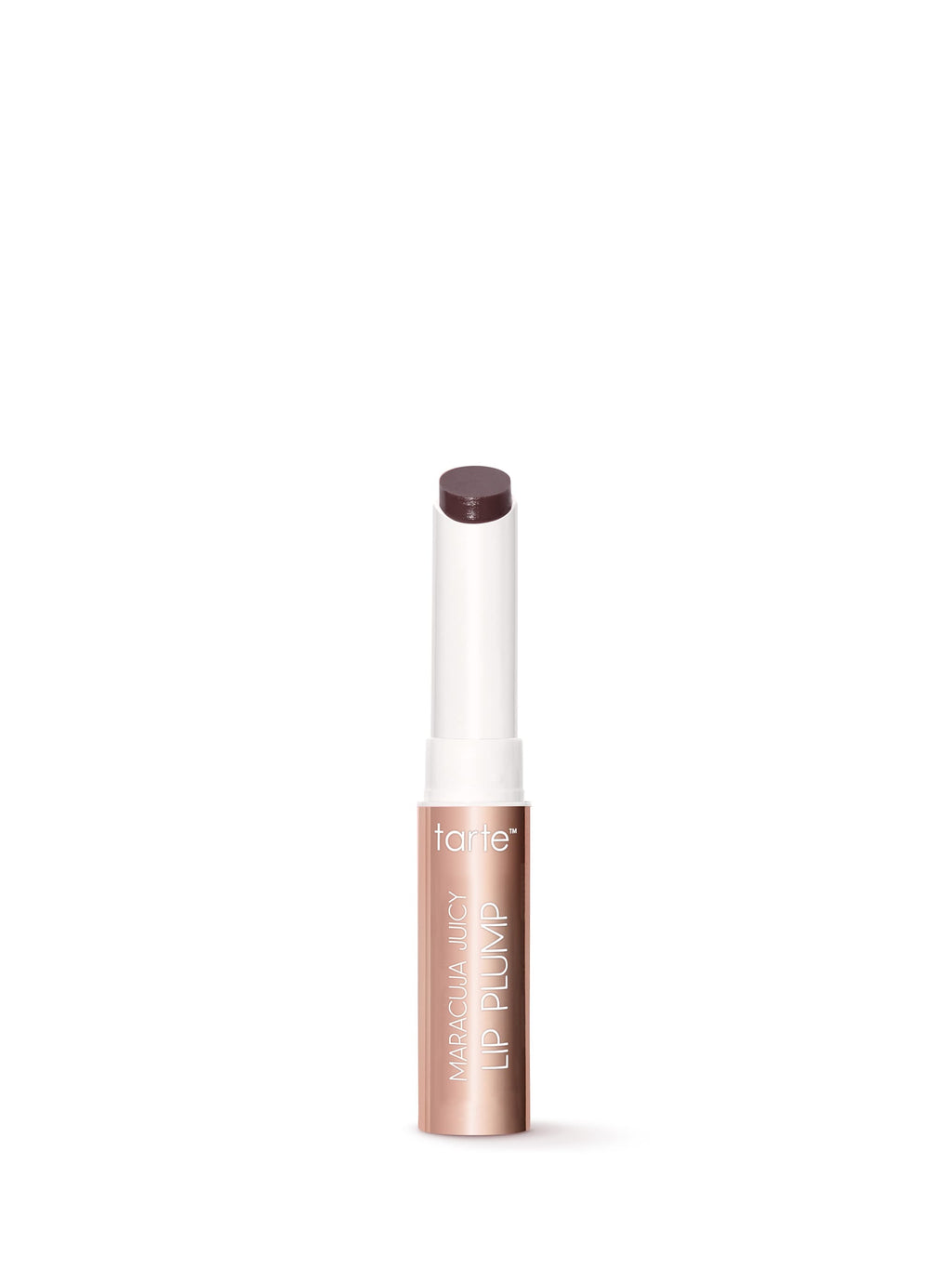 Lip plumper with white cap and visible brand name on a white background