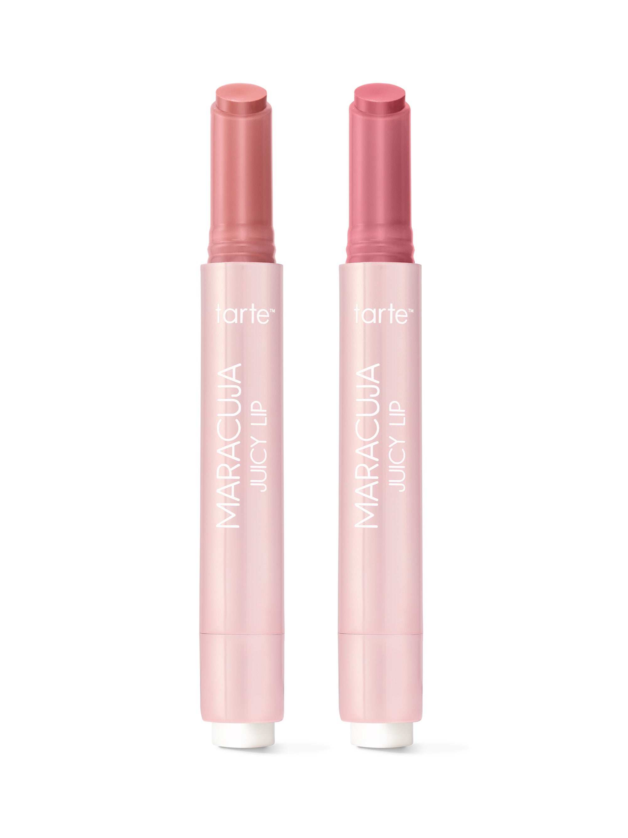 Two tarte Maracuja Luscious Lip products on a white background