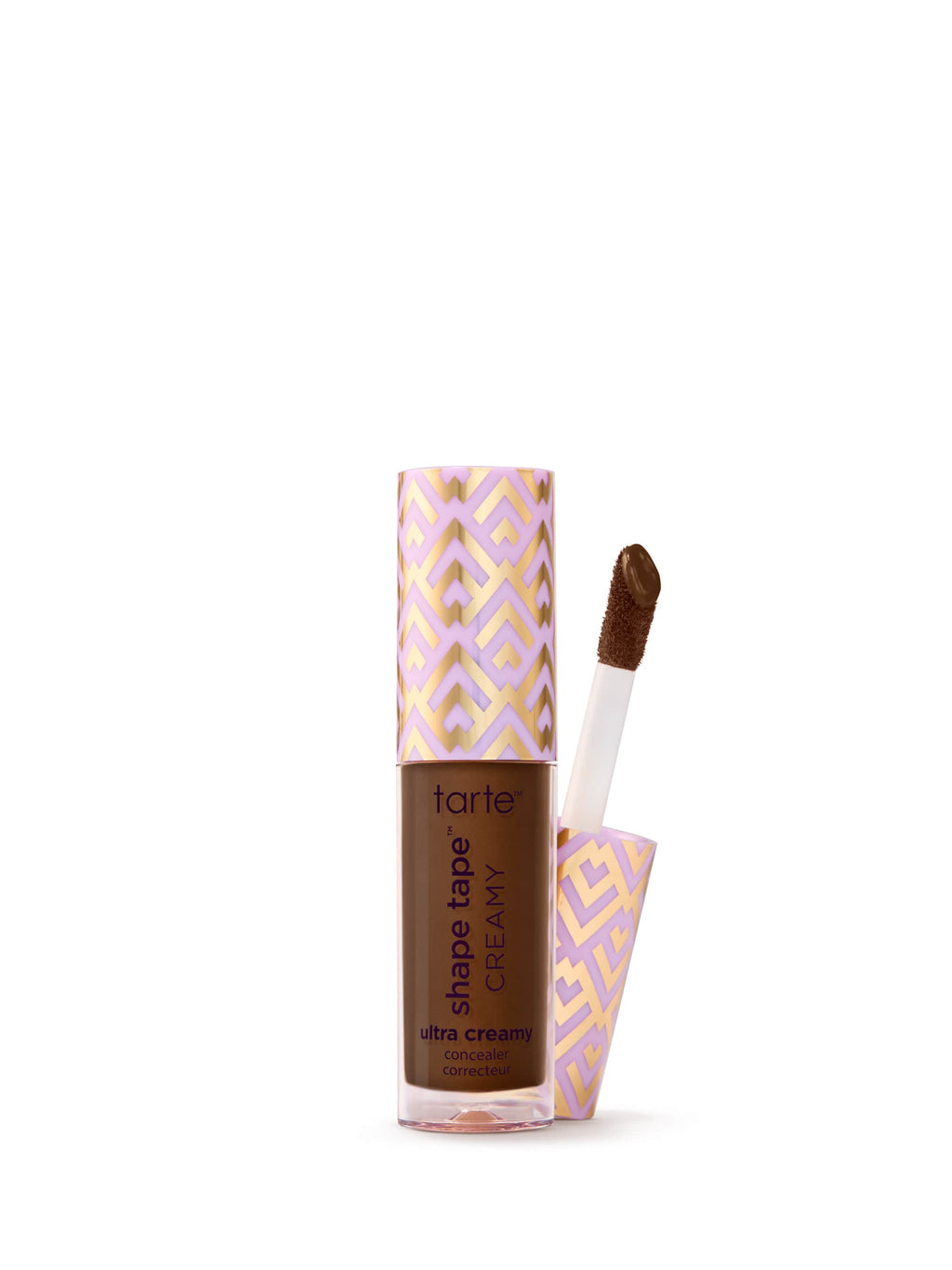 Tarte Shape Tape Creamy concealer with applicator on a white background