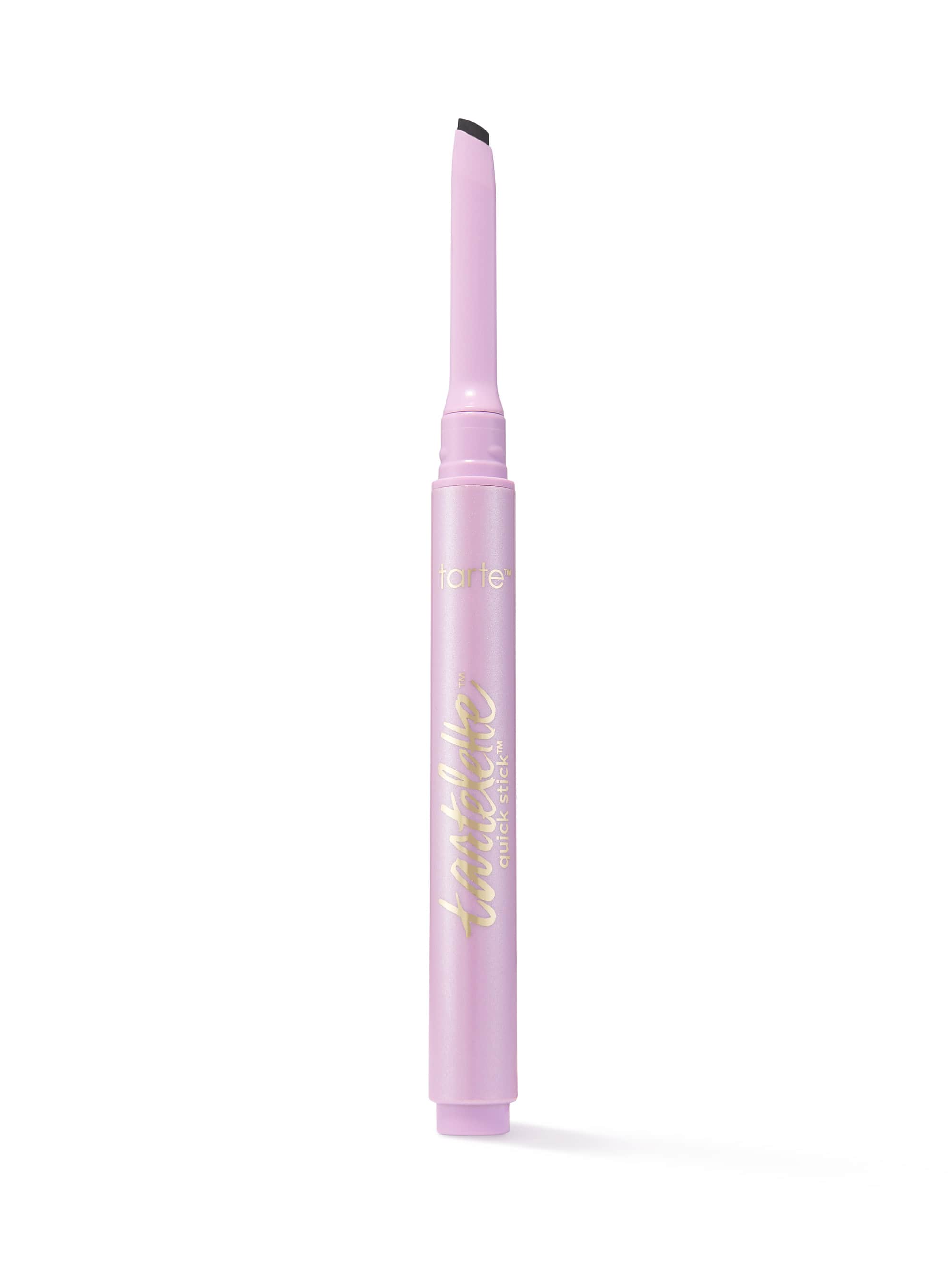 Pink eyeliner pen with black cap on a white background