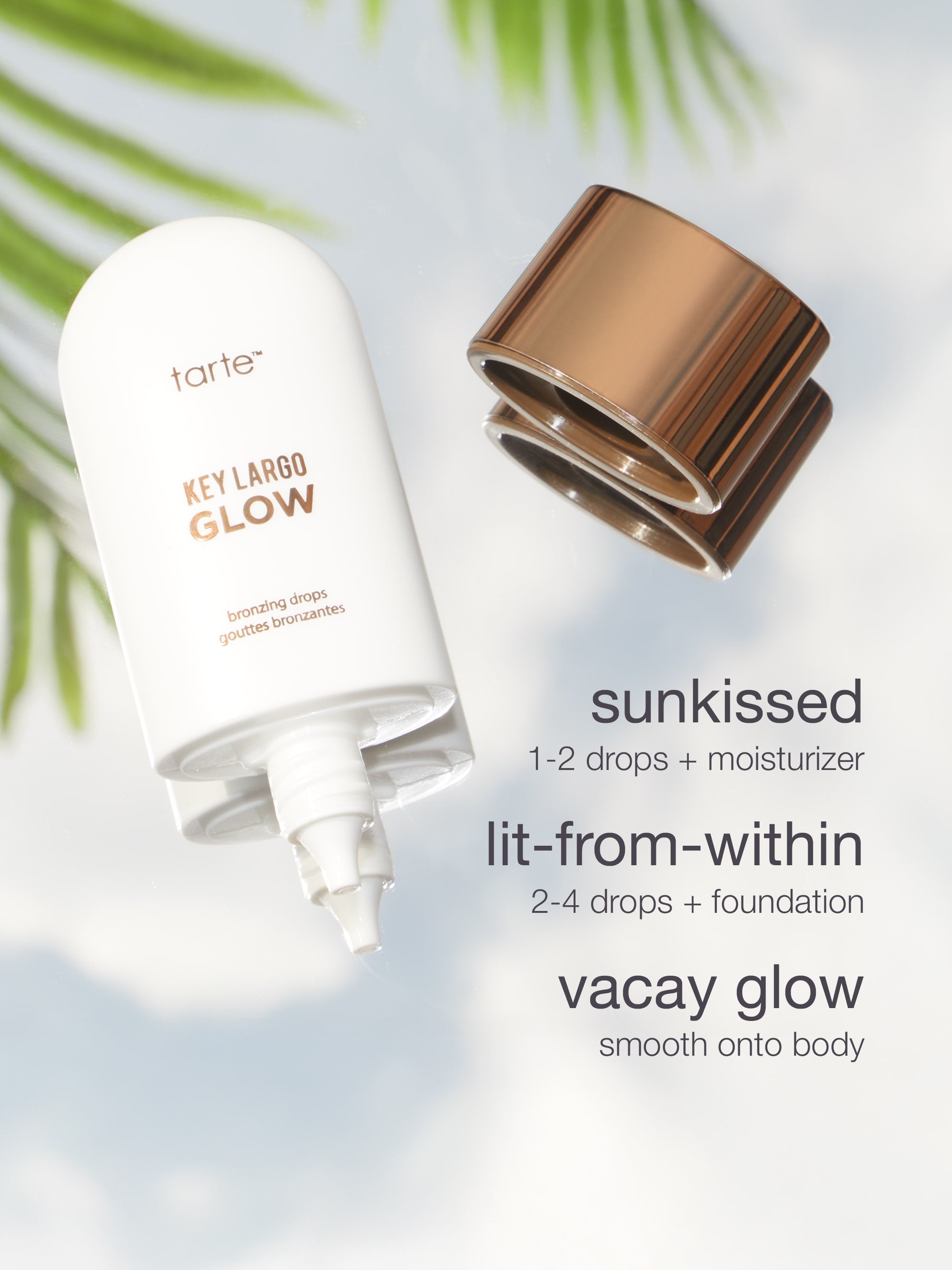 Tarte cosmetic product with text on a light background